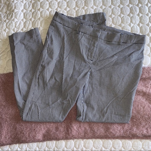 Navy and white checkered pants - Cynthia Rowley - Picture 1 of 2